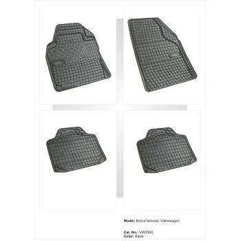 Λαστιχένια πατάκια universal για VW Fox / Polo 5 / Golf 5 / Jetta 07 / Passat 06 / Touran - 4τμχ.