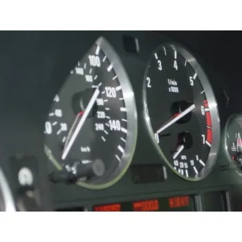 Δαχτυλίδια καντράν BMW E39 / E38 / X5 E53 (1999-2007) - ματ / ασημένια