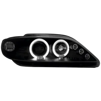 Φανάρια εμπρός Citroen Xsara (1997-2000) led angel eyes - chrome , με λάμπες (Η1) - σετ 2τμχ.