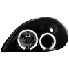 Φανάρια εμπρός Citroen Xsara (2000-2005) angel eyes - μαύρα , με λάμπες (Η1) - σετ 2τμχ.