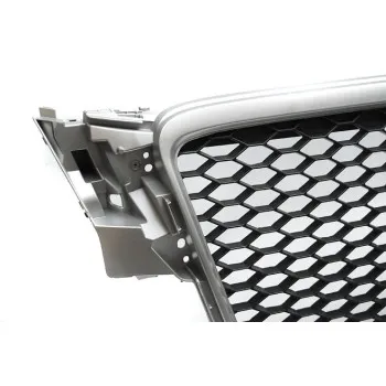 Μάσκα Audi A4 B8 (2008-2011) - RS LOOK ασημένιο - ματ, χωρίς σήμα
