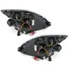 Φανάρια εμπρός Ford Fiesta (2002-2005) angel eyes -μαύρα , με λάμπες (Η1) - σετ 2τμχ.
