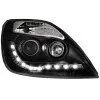 Φανάρια εμπρός Ford Fiesta (2002-2005) led - μαύρα , με λάμπες (Η1) - σετ 2τμχ.