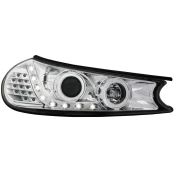 Φανάρια εμπρός Ford Mondeo (1996-2000) led - chrome , με λάμπες (Η1) - σετ 2τμχ.