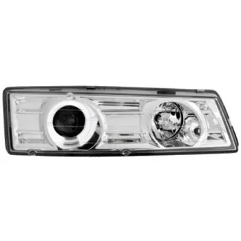 Φανάρια εμπρός Honda Prelude (1992-1996) angel eyes - chrome , με λάμπες (Η1) - σετ 2τμχ.