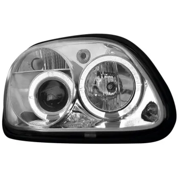 Φανάρια εμπρός Mercedes R170 SLK (1996-2004) angel eyes, με λάμπες (Η1) - σετ 2τμχ.