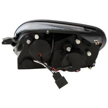 Φανάρια εμπρός Mercedes R170 SLK (1996-2004) angel eyes, μαύρα , με λάμπες (Η1) - σετ 2τμχ.