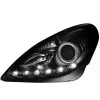 Φανάρια εμπρός Mercedes R171 CLK (2004-2011) led , μαύρα , με λάμπες (Η1) - σετ 2τμχ.