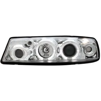 Φανάρια εμπρός Opel Calibra angel eyes - chrome , με λάμπες (Η1) - σετ 2τμχ.