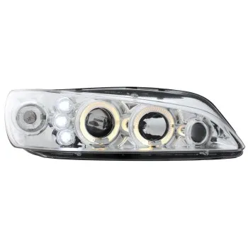 Φανάρια εμπρός Peugeot 306 (1997-2000) angel eyes, με λάμπες (Η1) - σετ 2τμχ.