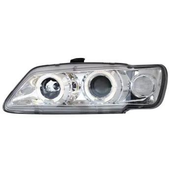 Φανάρια εμπρός Peugeot 306 (1993-1997) angel eyes, με λάμπες (Η1) - σετ 2τμχ.