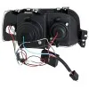 Φανάρια εμπρός Renault Clio (1996-1998) led - μαύρα , με λάμπες (Η1) - σετ 2τμχ.
