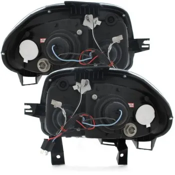 Φανάρια εμπρός Renault Clio 2 (1998-2000) led - chrome , με λάμπες (Η1) - σετ 2τμχ.