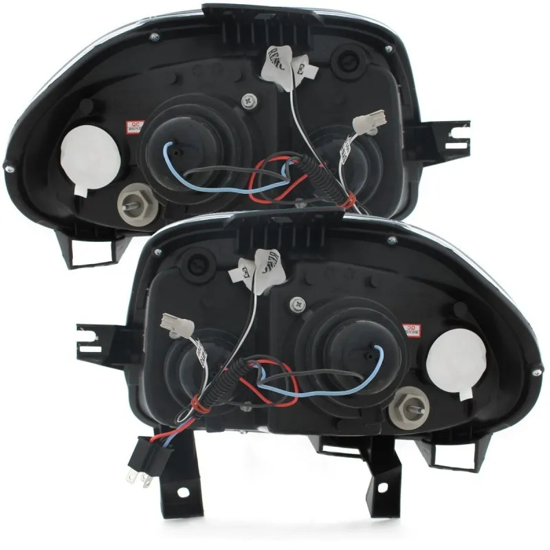 Φανάρια εμπρός Renault Clio 2 (1998-2000) led - chrome , με λάμπες (Η1) - σετ 2τμχ.