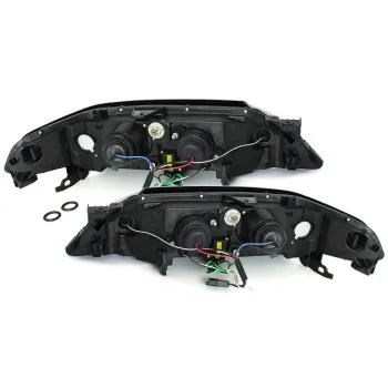 Φανάρια εμπρός Renault Laguna (2001-2005) led - chrome , με λάμπες (Η1) - σετ 2τμχ.