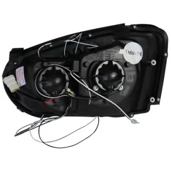 Φανάρια εμπρός Subaru Impreza (2002-2005) led angel eyes - μαύρα , με λάμπες (Η1) - σετ 2τμχ.