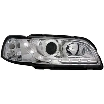 Φανάρια εμπρός Volvo S /V40 (1997-2000) led - chrome , με λάμπες (Η1) - σετ 2τμχ.