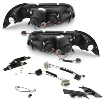 Φανάρια εμπρός Volvo S /V40 (1997-2000) led - chrome , με λάμπες (Η1) - σετ 2τμχ.