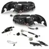 Φανάρια εμπρός Volvo S /V40 (1997-2000) led - μαύρα , με λάμπες (Η1) - σετ 2τμχ.