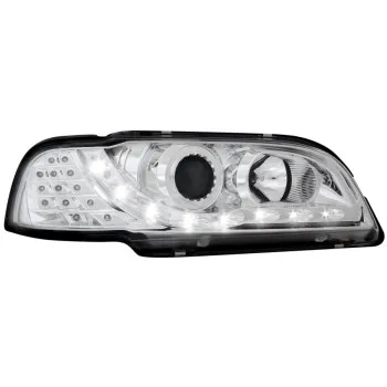Φανάρια εμπρός Volvo S/V40 (1997-2000)  led - chrome , με λάμπες (Η1) - σετ 2τμχ.