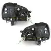 Φανάρια εμπρός Vw Polo 9N2 (2005-2009) led - μαύρα , με λάμπες (Η1) - σετ 2τμχ.