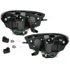 Φανάρια εμπρός Vw Scirocco (2008-2014) led , μαύρα , με λάμπες (Η1) - σετ 2τμχ.