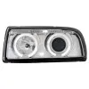 Φανάρια εμπρός Vw Vento (1991-1998) angel eyes - chrome , με λάμπες (Η1) - σετ 2τμχ.