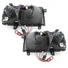Φανάρια εμπρός Vw Vento (1991-1998) angel eyes - chrome , με λάμπες (Η1) - σετ 2τμχ.