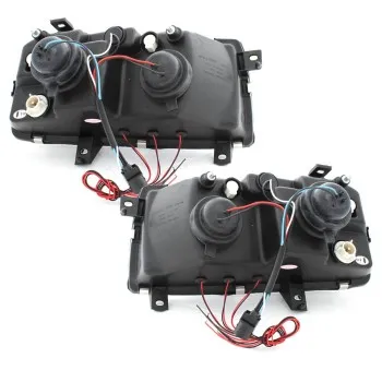 Φανάρια εμπρός Vw Vento (1991-1998) angel eyes - chrome , με λάμπες (Η1) - σετ 2τμχ.