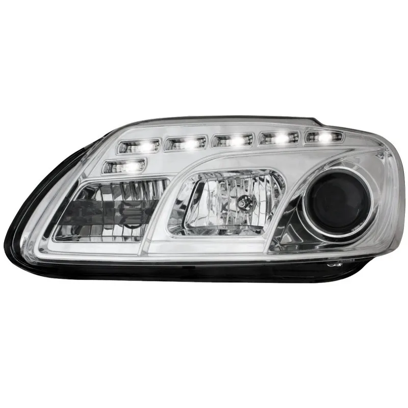 Φανάρια εμπρός Vw Touran / Caddy (2003-2006) led , με λάμπες (Η1) - σετ 2τμχ.