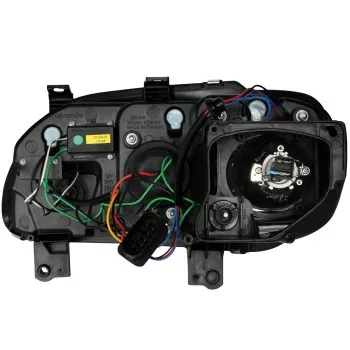 Φανάρια εμπρός Vw Touran / Caddy (2003-2006) led , μαύρα , με λάμπες (Η1) - σετ 2τμχ.