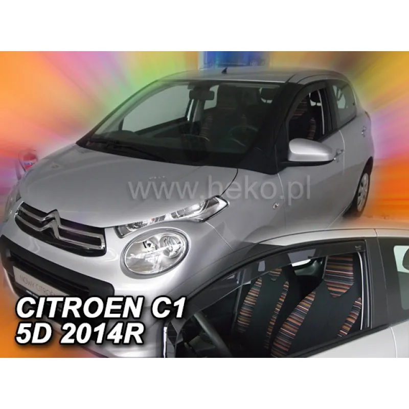 Ανεμοθραύστες Citroen C1 / Toyota Aygo (2014-2022) 5 πορτο - 2 τμχ. εμπρός, Heko