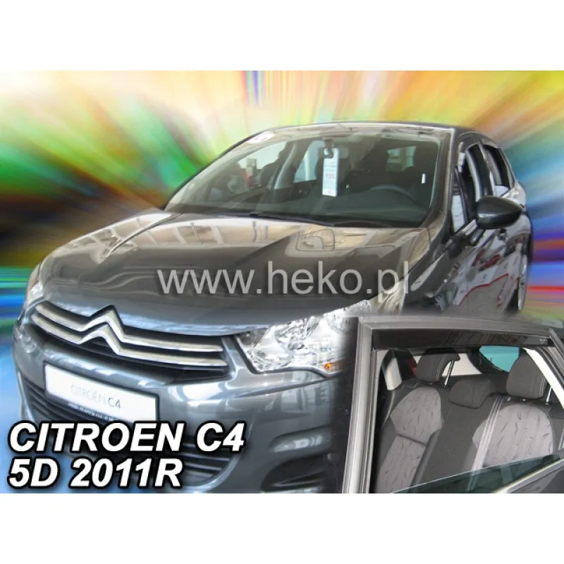 Ανεμοθραύστες Citroen C4 II (2010-2017) 5 πορτο - 4 τμχ. εμπρός και πίσω, Heko