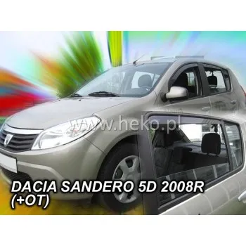 Ανεμοθραύστες Dacia Sandero / Stepway I (2008-2012) 5 πορτο - 4 τμχ. εμπρός και πίσω, Heko