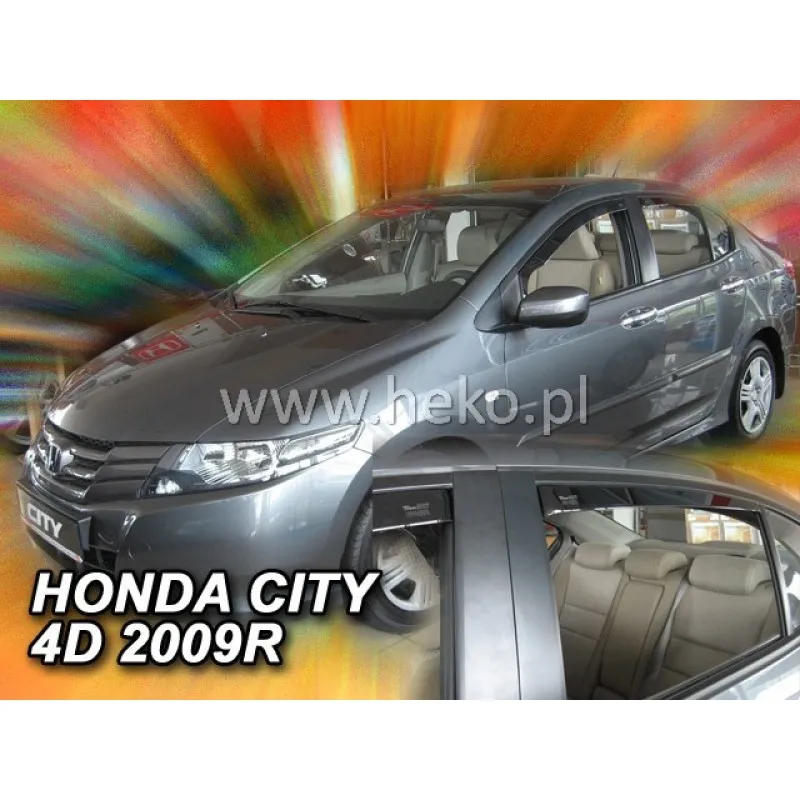 Ανεμοθραύστες Honda City (2008-2013) sedan - 4 τμχ. εμπρός και πίσω, Heko