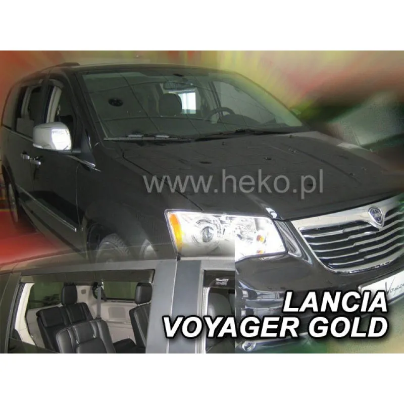 Ανεμοθραύστες Chrysler Voyager Grand (2007-2016) / Lancia Voyager (2011-2016) / Dodge Grand Caravan (2008-2020) 5 πορτο - 4 τμχ. εμπρός και πίσω, Heko