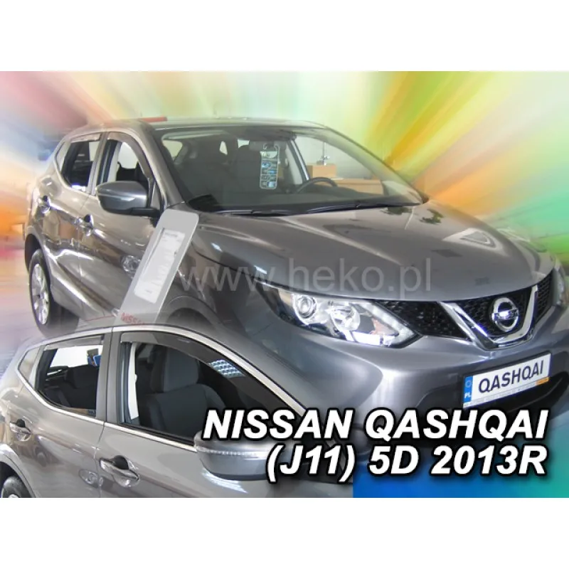 Ανεμοθραύστες Nissan Qashqai (2013-2021) 5 πορτο - 4 τμχ. εμπρός και πίσω, Heko