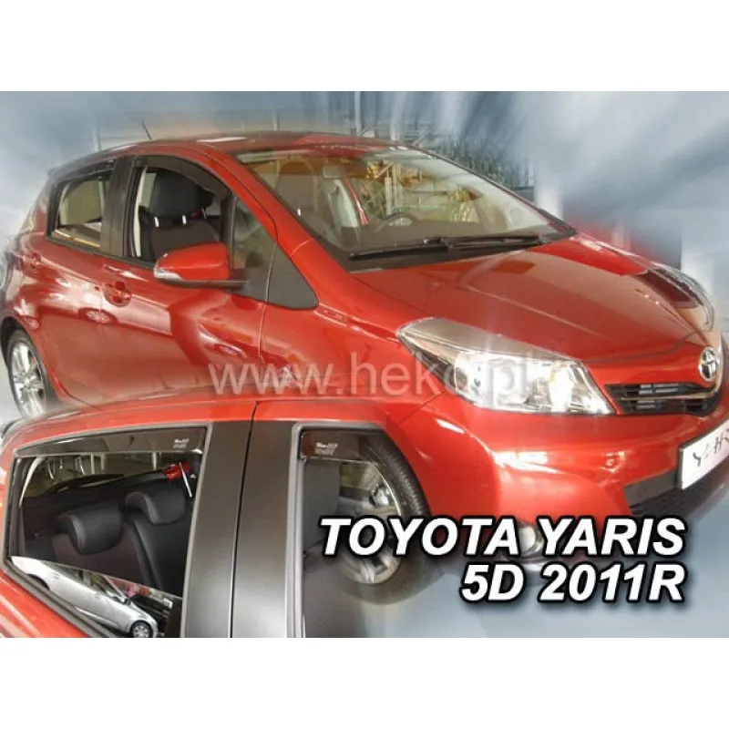 Ανεμοθραύστες Toyota Yaris (2005-2011) 5 πορτο - 4 τμχ εμπρός και πίσω, Heko