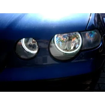 Δαχτυλίδια BMW E46 compact (2001-2005) angel eyes με 66 led - λευκά
