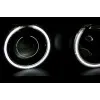 Φανάρια εμπρός Bmw E36 (1991-1999) 2d coupe angel eyes - black , με λάμπες (Η1) - σετ 2τμχ.