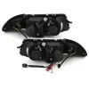 Φανάρια εμπρός Opel Astra F (1994-1999) angel eyes - μαύρα , με λάμπες (Η1) - σετ 2τμχ.