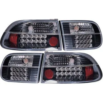 Πίσω φανάρια led Honda Civic (1991-1995) 2D / 4D - μαύρα - σετ 2τμχ.