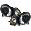 Φανάρια εμπρός Mercedes W211 E-Class (2006-2009) led , χωρίς λάμπες (Η7) - σετ 2τμχ.
