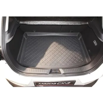 Πατάκι πορτ-μπαγκάζ Mazda CX 3 SUV 5 door (2015-2021) for upper (also with subwoofer) and lower (only without subwoofer) position of height adjustable boot floor - 1τμχ.