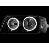 Φανάρια εμπρός Vw Transporter T4 (1997-2003) angel eyes, μαύρα , χωρίς λάμπες (Η7) - σετ 2τμχ.