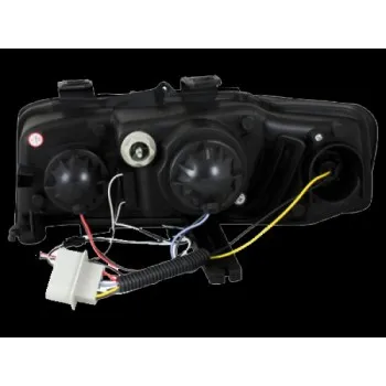 Φανάρια εμπρός Audi A4 (2001-2004) led Dayline - chrome , με λάμπες (Η1) - σετ 2τμχ.