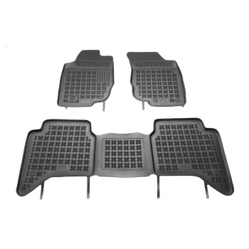 Λαστιχένια πατάκια TOYOTA Hilux (2005-2015) - 4 doors - τύπου σκαφάκι - 3τμχ., Rezaw Plast