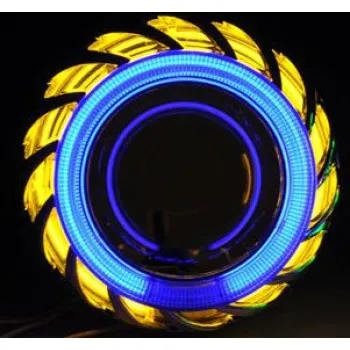 Bi xenon προτζέκτορες 2.5'' Morimoto Mini Spiral - με λευκό εσωτερικό και πράσινο εξωτερικό δαχτυλίδι
