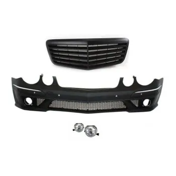 Προφυλακτήρας εμπρός Mercedes W211 E-Class (2002-2009) - AMG με μαύρη μάσκα και προβολάκια