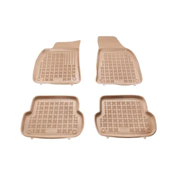 Λαστιχένια πατάκια AUDI A4 B6 / B7 (2001-2008) τύπου σκαφάκι - μπεζ - 4τμχ., Rezaw Plast